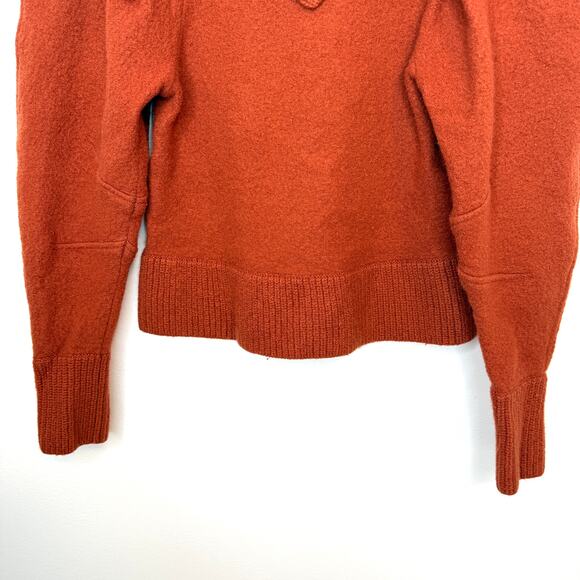 Ulla Johnson Riley Puff Sleeve SHRUNKEN Sweater In Orange Size XXS - Picture 12 of 15